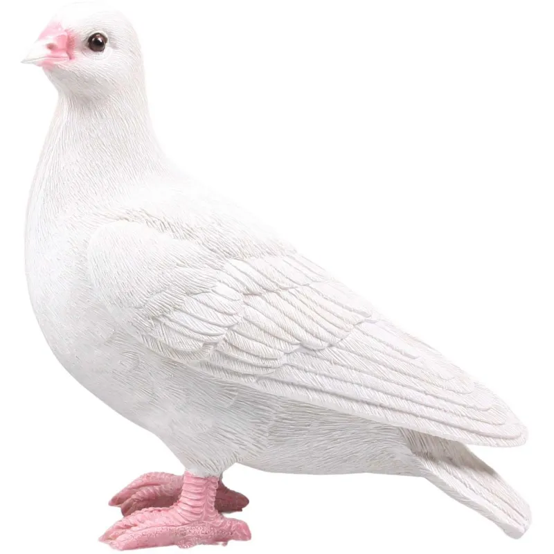Pigeon blanc en résine 19 x 20 x 11 cm