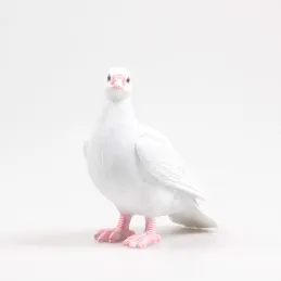 Pigeon blanc en résine 19 x 20 x 11 cm
