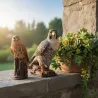 Faucon sur branche en résine