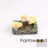 Poussins sur branche en résine 22.5 x 15 x 11 cm