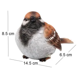 Moineau debout en résine