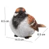 Moineau debout en résine