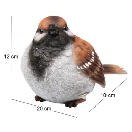 Moineau debout en résine