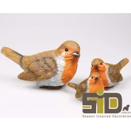 Oiseau rouge-gorge en résine