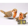 Oiseau rouge-gorge en résine