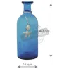 Vase bouteille en verre teinté bleu