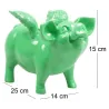 Tirelire cochon avec ailes en résine 14 x 25 x 15 cm