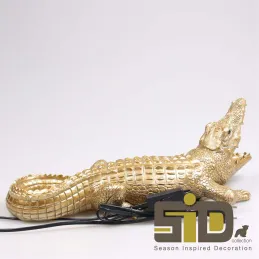 Lampe animal doré en résine