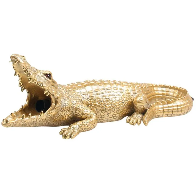 Lampe animal doré en résine