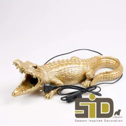Lampe animal doré en résine