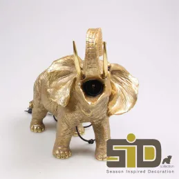 Lampe animal doré en résine