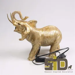 Lampe animal doré en résine