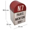 Poubelle borne kilométrique en fer 33 x 33 x 55.5 cm