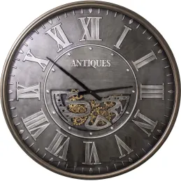 Pendule ronde en fer Antiquité 102 cm