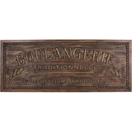 Plaque décorative en bois Boulangerie 108 x 42 cm