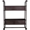 Étagère murale industrielle en fer 2 bacs 52 x 18 x 64 cm