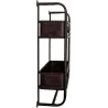 Étagère murale industrielle en fer 2 bacs 52 x 18 x 64 cm