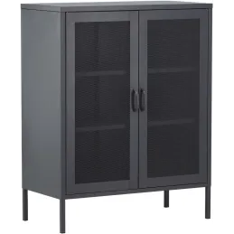 Buffet 2 portes grillagées en acier Misha