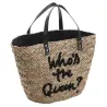 Sac cabas en jonc Who's The Queen