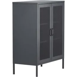 Buffet 2 portes grillagées en acier Misha