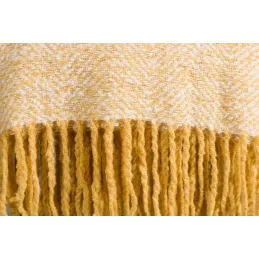 Jeté de canapé à motif chevrons Toby 170 x 130 cm