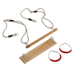 Kit 3 accessoires balançoire + anneaux de gym + trapèze