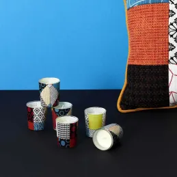 Coffret de 6 bougies parfumées Patchwork
