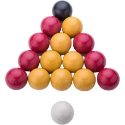 Lot de 16 billes de billard 57 mm en résine