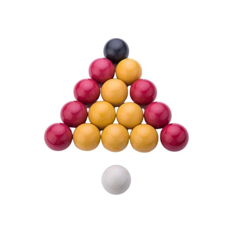 Lot de 16 billes de billard 57 mm en résine