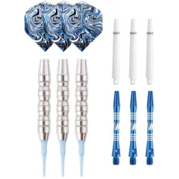 Jeu de 3 fléchettes professionnelles à pointe plastique 22 gr Deep Sea