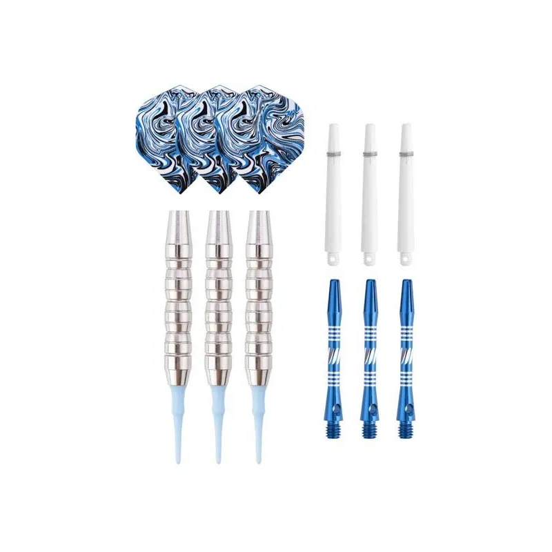 Jeu de 3 fléchettes professionnelles à pointe plastique 22 gr Deep Sea