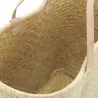 Cabas en palmier naturel tressé avec poignées cuir