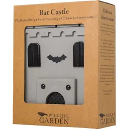 Abri château à chauve-souris en bois