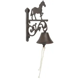 Cloche ancienne cheval en fonte