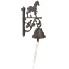 Cloche ancienne cheval en fonte