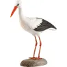 Cigogne en bois sculptée à la main 16 x 6.5 x 21 cm