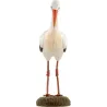 Cigogne en bois sculptée à la main 16 x 6.5 x 21 cm