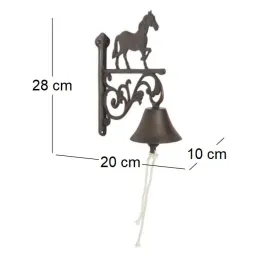 Cloche ancienne cheval en fonte