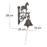 Cloche ancienne cheval en fonte
