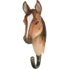 Patère animal en bois sculpté à la main et métal