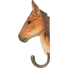 Patère animal en bois sculpté à la main et métal
