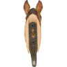 Patère animal en bois sculpté à la main et métal