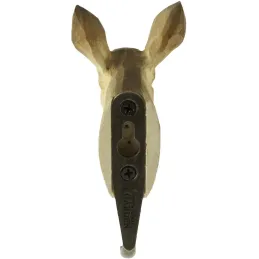 Patère animal en bois sculpté à la main et métal