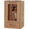 Patère animal en bois sculpté à la main et métal