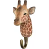 Patère animal en bois sculpté à la main et métal