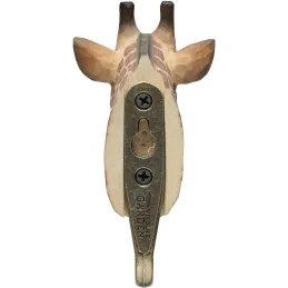 Patère animal en bois sculpté à la main et métal