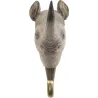 Patère animal en bois sculpté à la main et métal