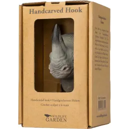 Patère animal en bois sculpté à la main et métal