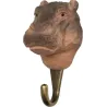 Patère animal en bois sculpté à la main et métal