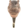 Patère animal en bois sculpté à la main et métal